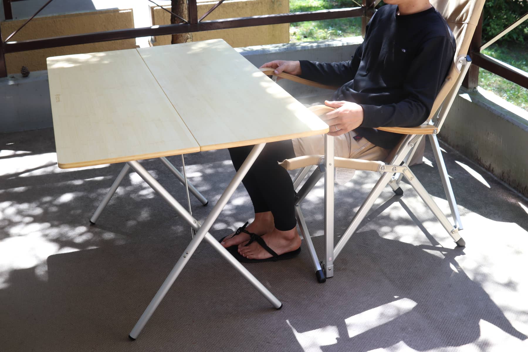 永世定番]Snow Peak ワンアクションテーブルロング竹(LV-015TR