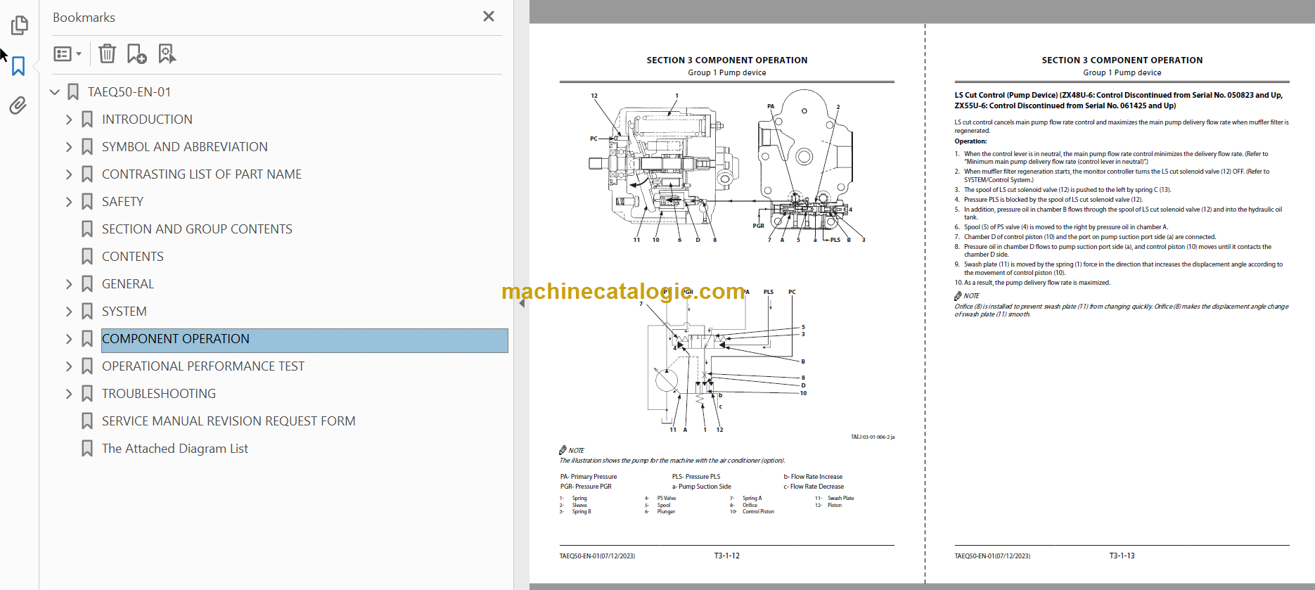 ちせページ Hitachi ZX55U-6 Hydraulic Excavator Technical and