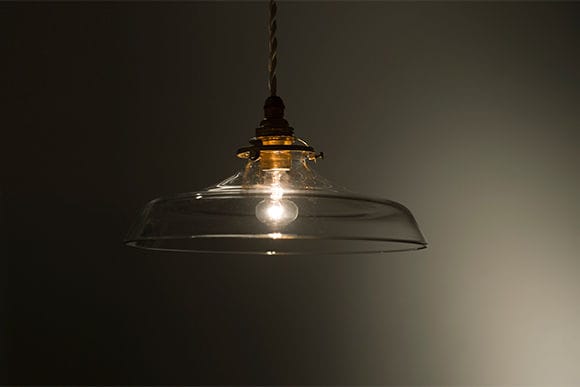 蠣崎マコト ガラスランプシェード 照明 蠣崎マコト ガラスランプ