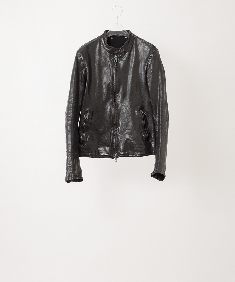 BACKLASHジャパンショルダーレザー製品染めシングルライダースバック