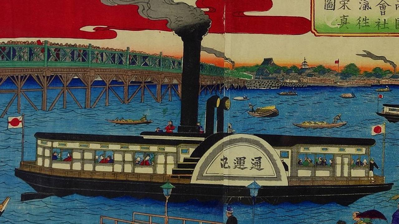 明治時代の水上バス？軍艦として活躍した蒸気船も明治に入り「一銭蒸気
