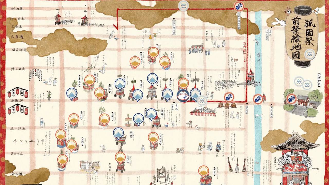 2024年の祇園祭をより楽しめる！鳥獣戯画ライクなイラストデジタル