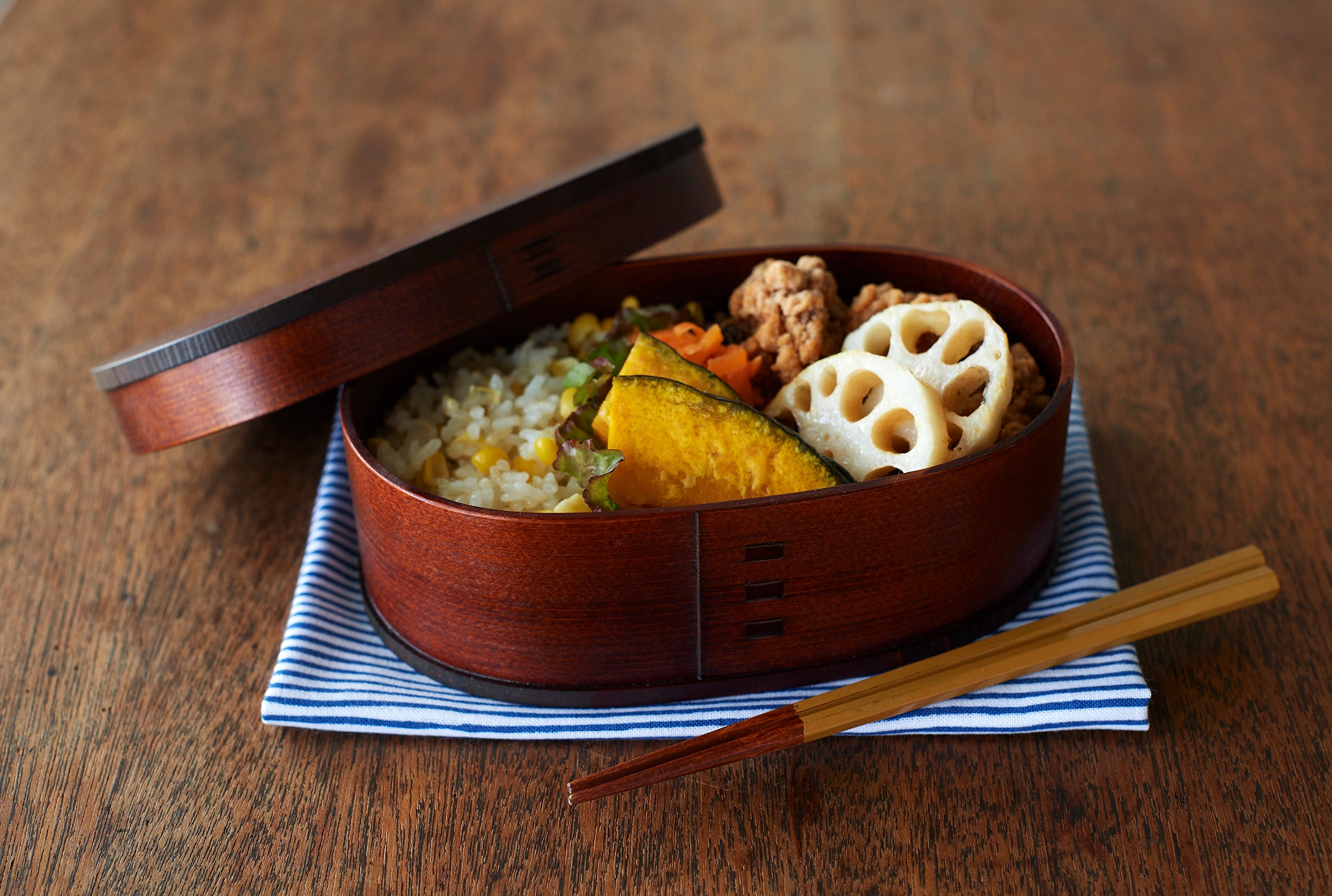 小判弁当（中）ふき漆 オンラインストア限定商品 - 大館工芸社