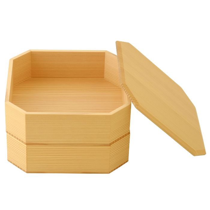 熟練大工作製、柾目板使用で重箱の節抜けの心配なし、日本蜜蜂5段重箱