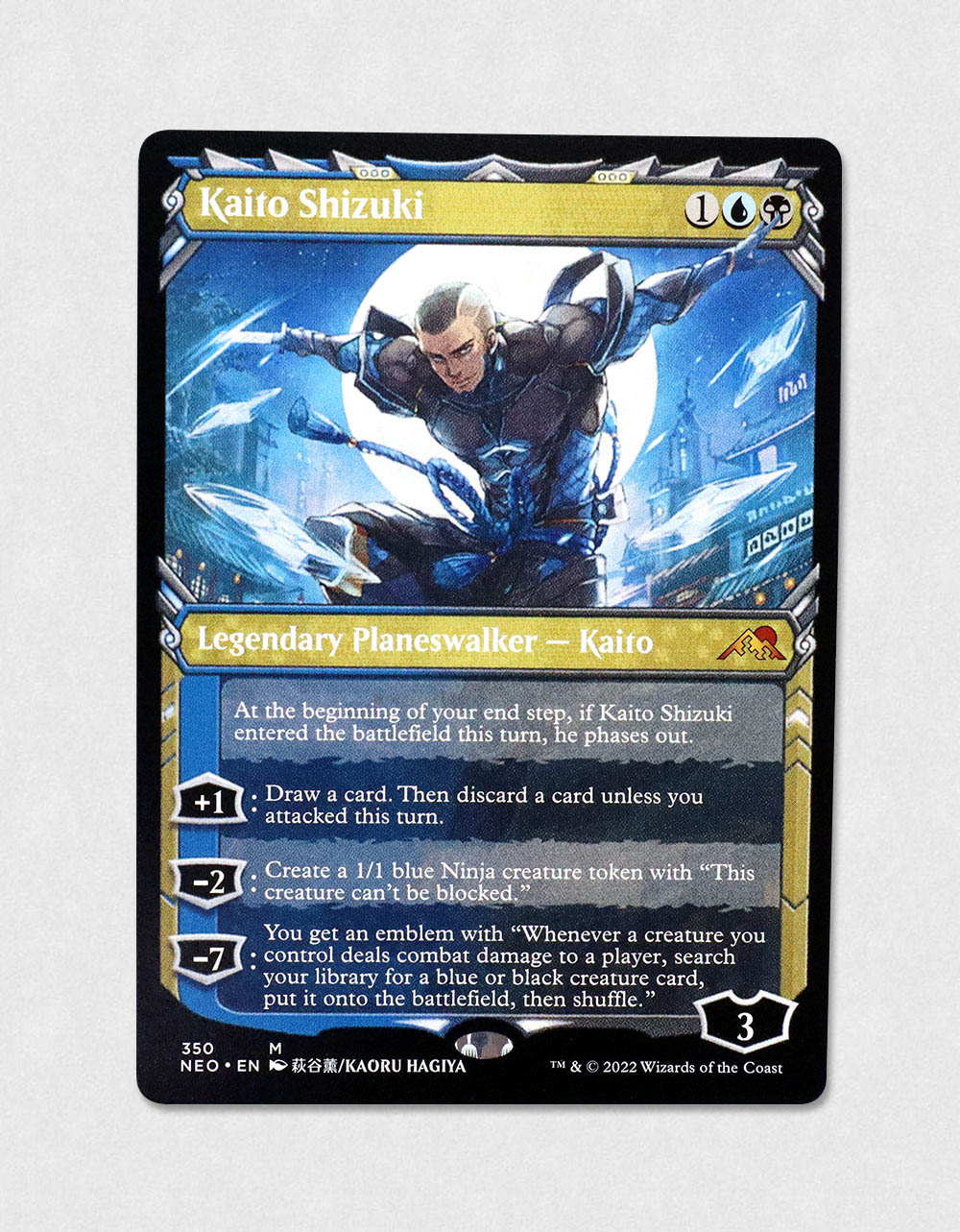 Kaito Shizuki #350 Showcase Holo from Kamigawa: Neon Dynasty (NEO