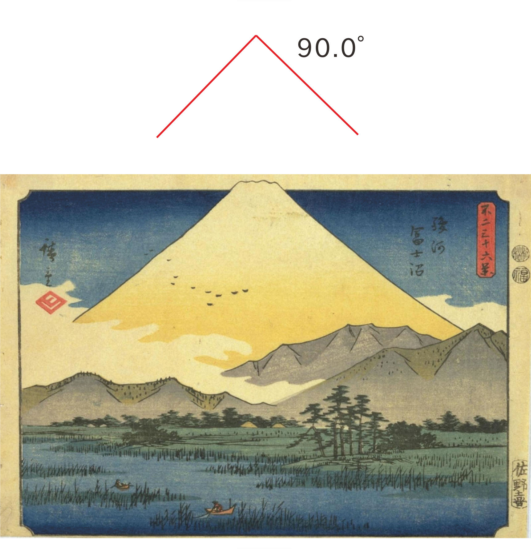 日本画 入江北宰 作 「富士山」 日本画 入江北宰 作 「富士山」