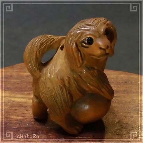 犬の彫刻 3体セット彫刻極上根付天然素材アンティーク骨董飾り物古美術