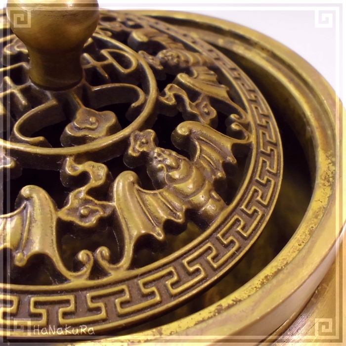 中華金物 630 香炉 五福臨門 銅製 蝙蝠 寿 | 中華金具、金物、鈴ベル