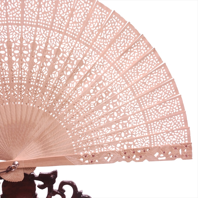 白檀扇子 インド産白檀 檀香扇 XS102-50 20cm | 工芸扇子,白檀、紫檀