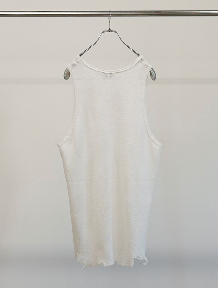ANCELLM DAMAGE WAFFLE TANK TOP – Maison ma Manière