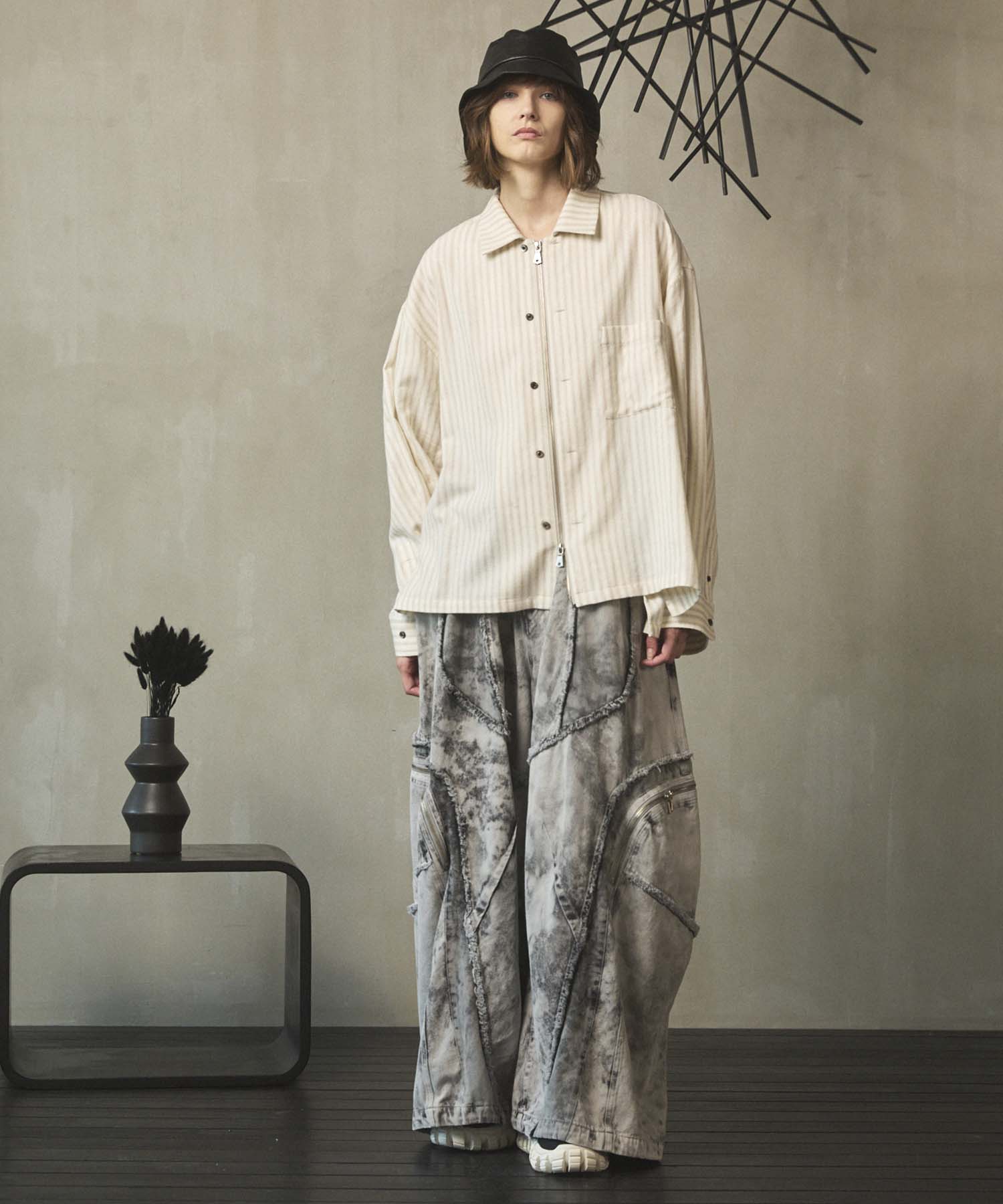 Italian Dead Stock Fabric】Prime-Over 2way Zip Shirts