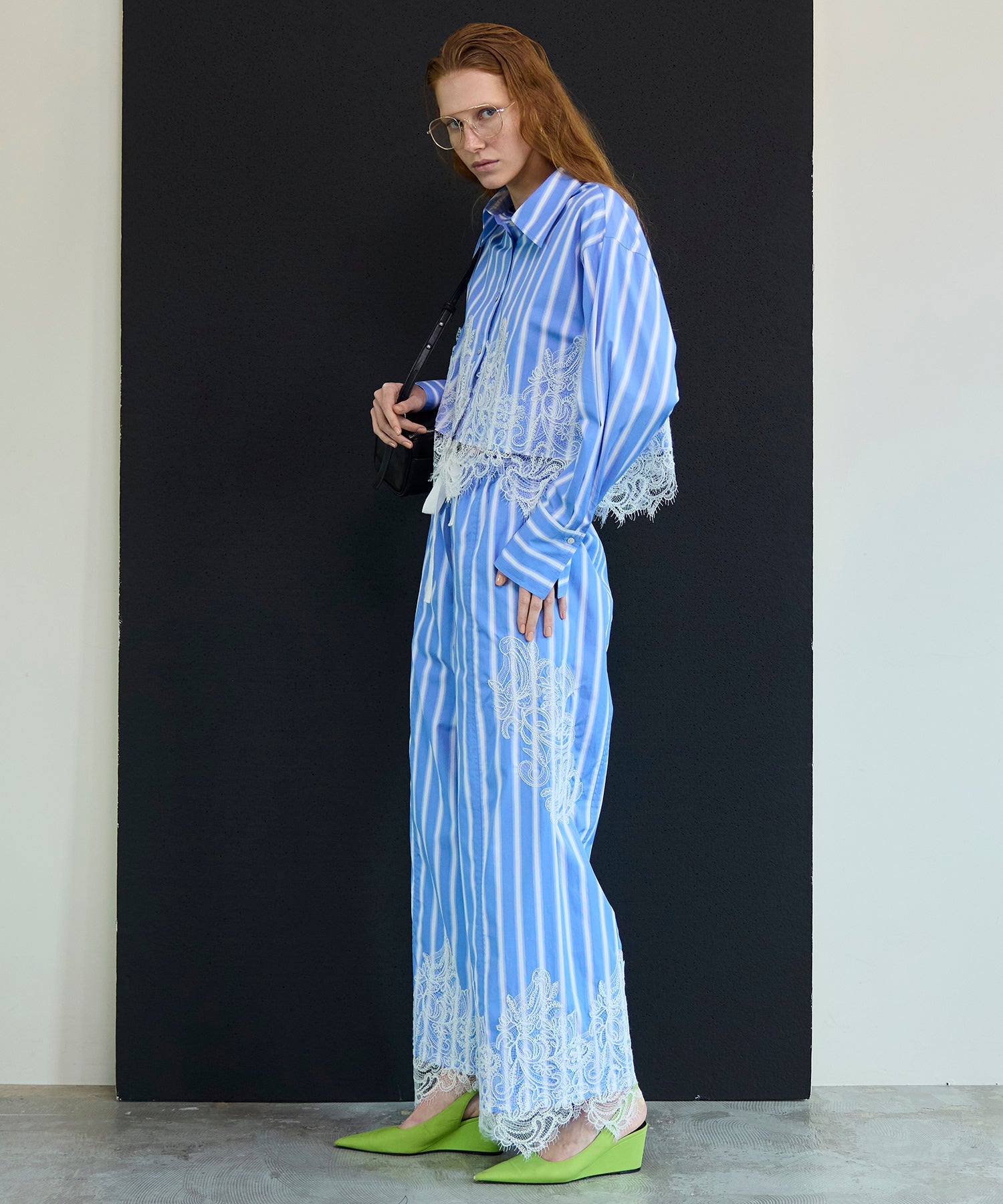 26SPRING PRE-ORDER】Striped Lace Shirt