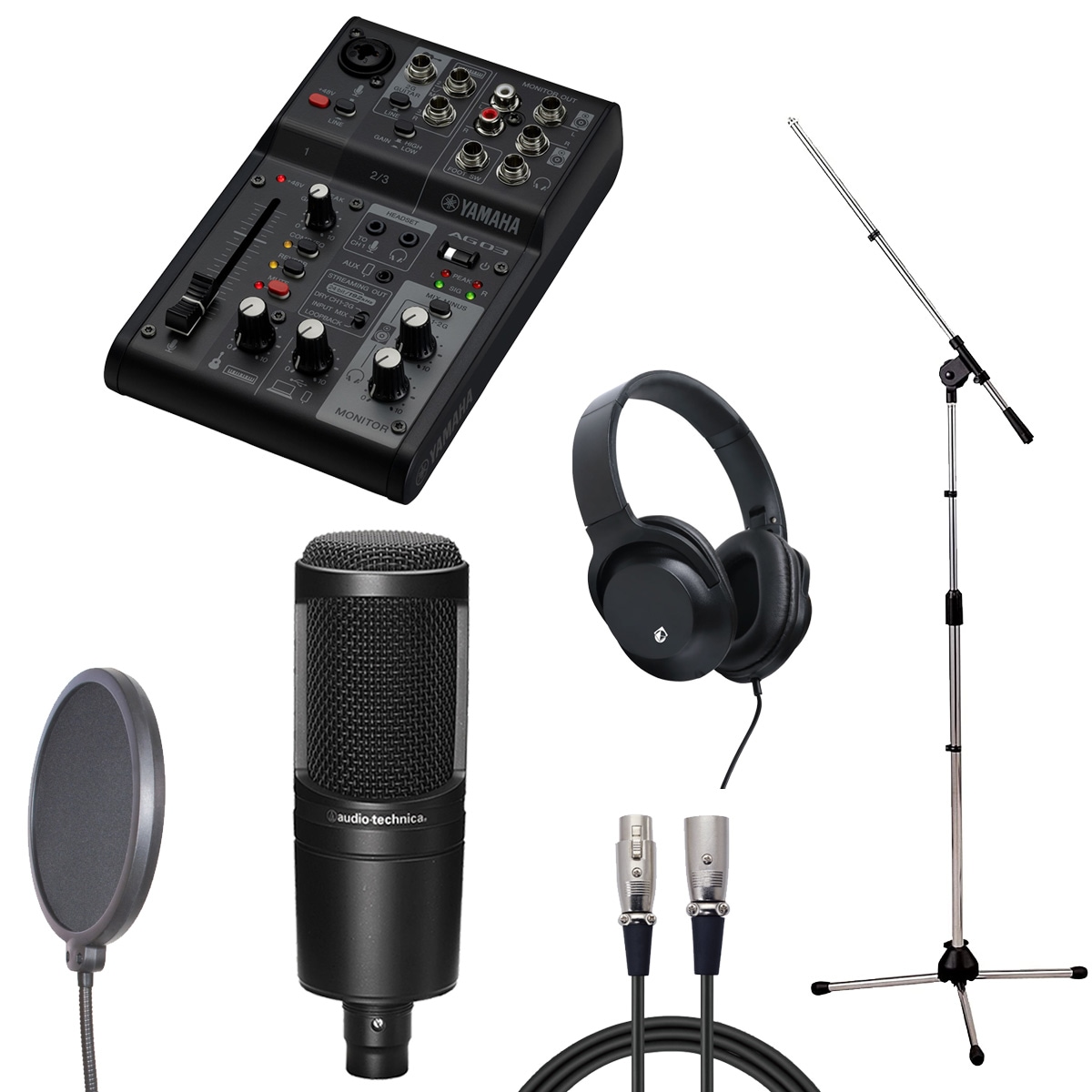 YAMAHA AG03、AT2020、マイクスタンドセット AG03×AT2020セット YAMAHA