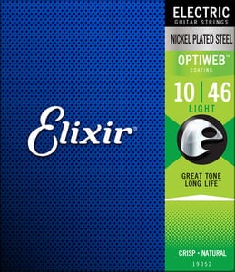 Elixir / 19052 Light ELECTRIC NICKEL PLATED STEEL WITH OPTIWEB