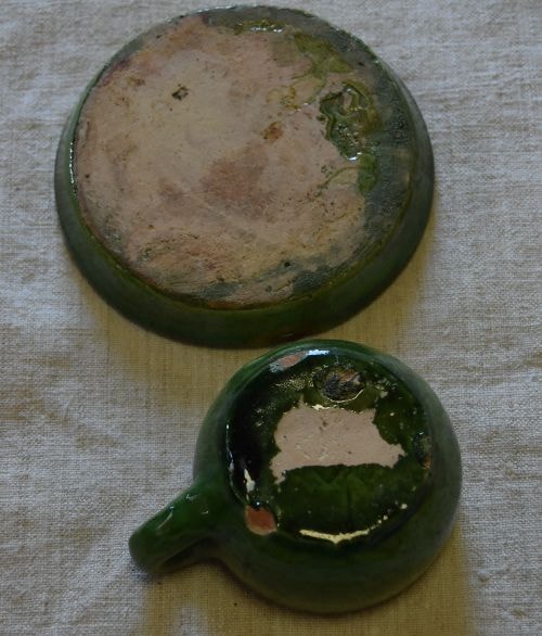 南仏アンティーク 眺めの良い緑釉の器 超美品 西洋民藝 |