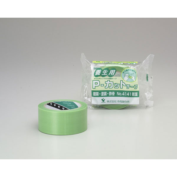 こんぽう館】寺岡製作所 P-カットテープ No.4141 若葉 25mm×25m[60巻入]