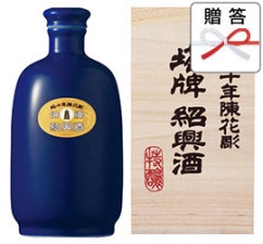 紹興酒「塔牌」純五年陳花彫 玉珠白磁500ml壷（ギフトボックス入