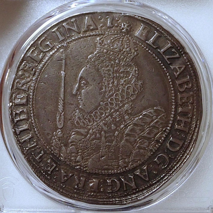 幻の幸せコイン イギリス 1592年 エリザベス1世 6ペンス 銀貨