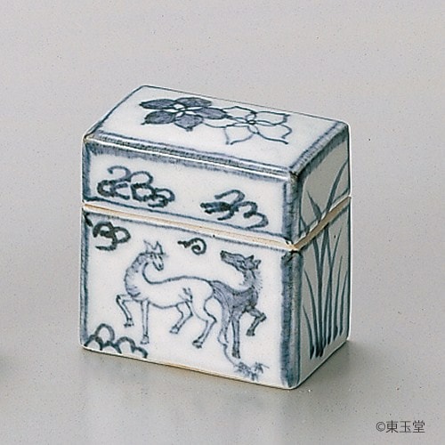 香合 呉須 周茂叔（しゅうもしゅく） 景徳鎮 | 香合,香合（陶器