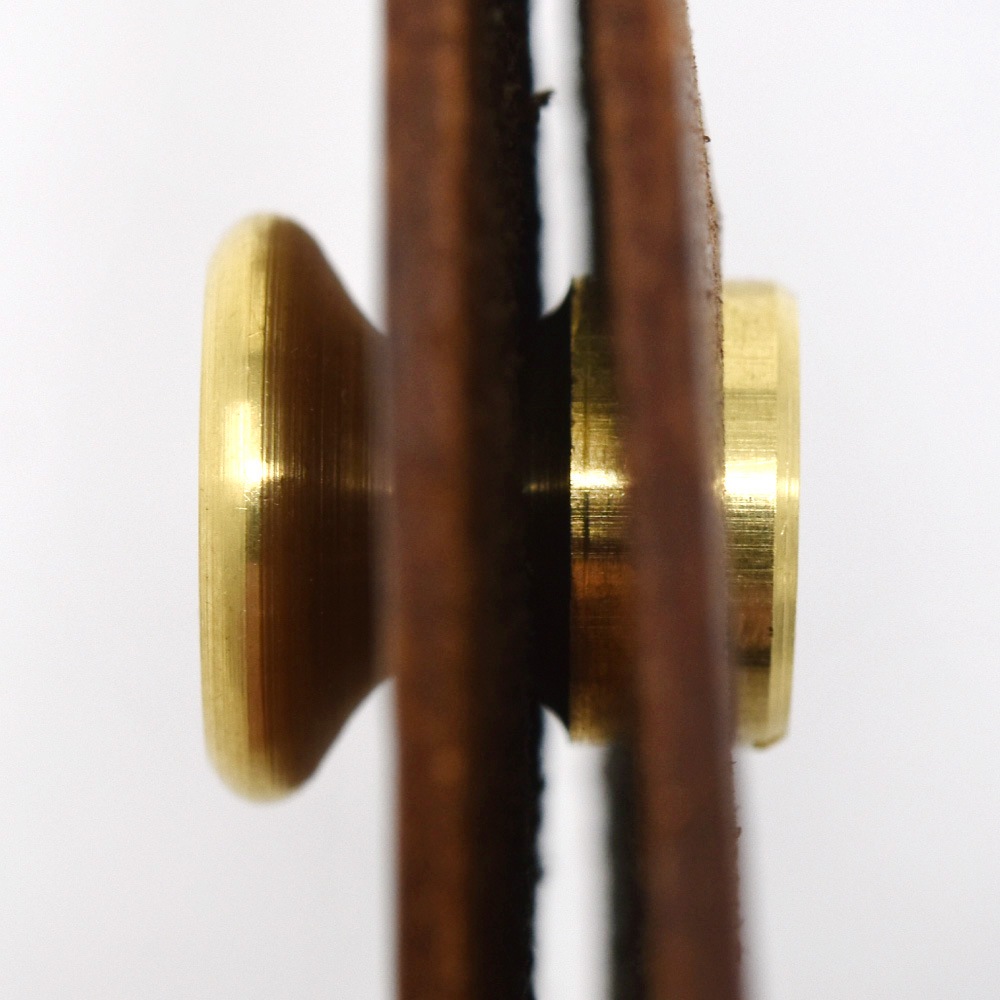 Y702 / ストラップ用ダブルネジ / 真鍮無垢 〈小口・大口〉:がまぐち