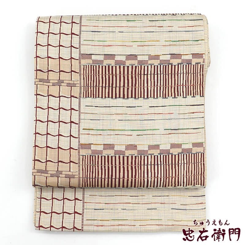 ZF-1294 袋帯 六通 正絹 花々 かわいい お洒落 レトロ 豪華 ZF-1294