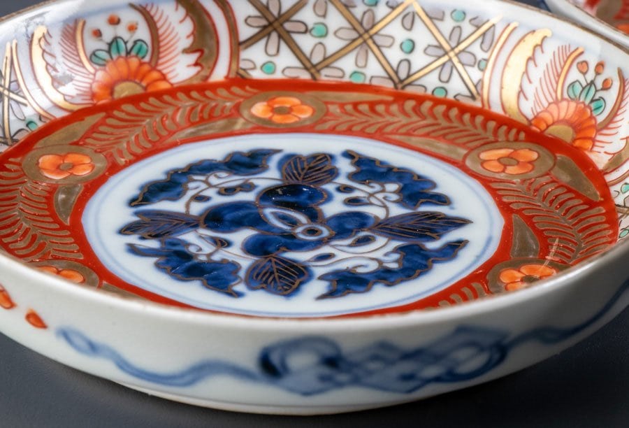 時代 古伊万里四君子色絵壺 時代 古伊万里四君子色絵壺 時代 古伊万里