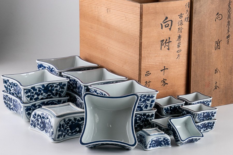 源右衛門 香炉 火舎付 有田焼 古伊万里 染付 丑 香道具一式