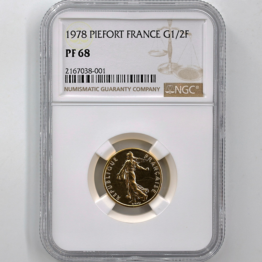 金貨】フランス 2000年 麦穂1サンチーム金貨 NGC MS68DPL JCC