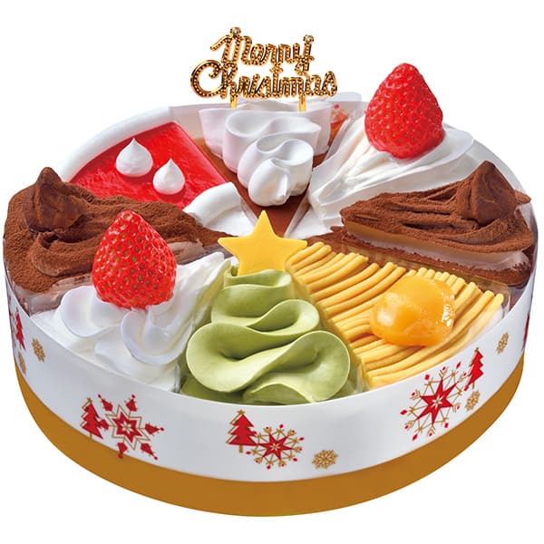60 ヤマザキ クリスマス ショートケーキ詰合せ 6号 | ヨシヅヤ