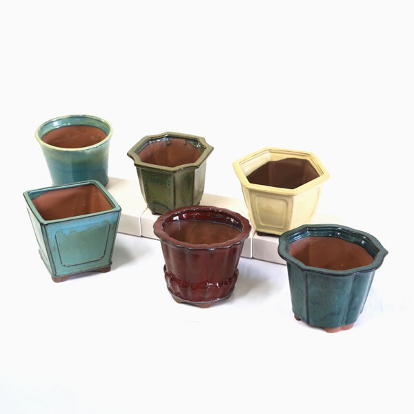 紫砂の鉢 盆栽鉢外縁釘彫鉢◇中国宜興◇ 紫砂の鉢 盆栽鉢外縁釘彫鉢