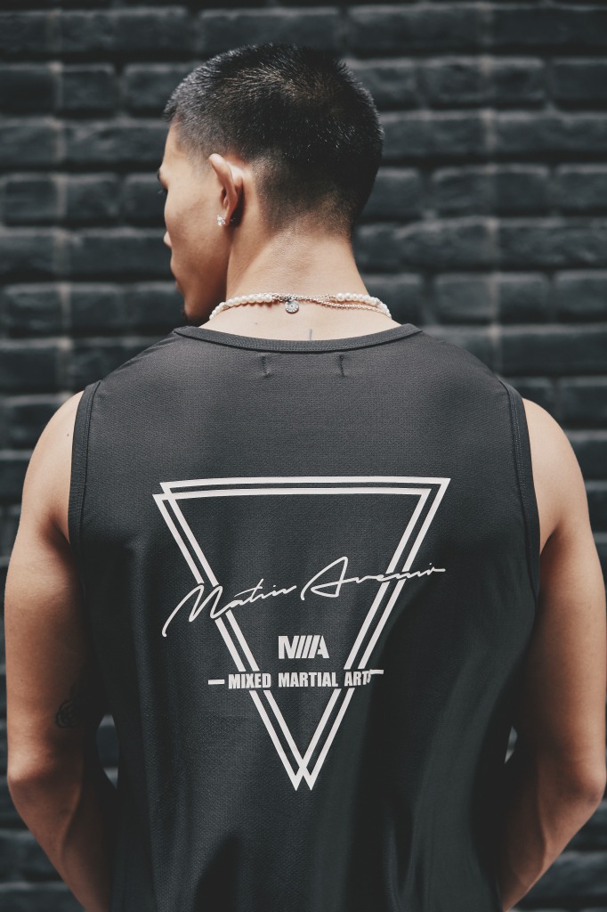 MISBHV ロゴプリント ノースリーブ タンクトップ ダメージ加工