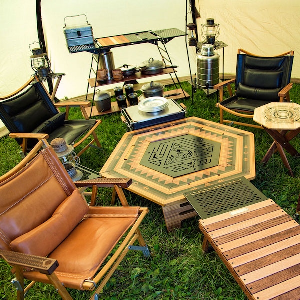 希少カラー ANCAM アナキャン テーブル メタヘキテ カーキ色 希少