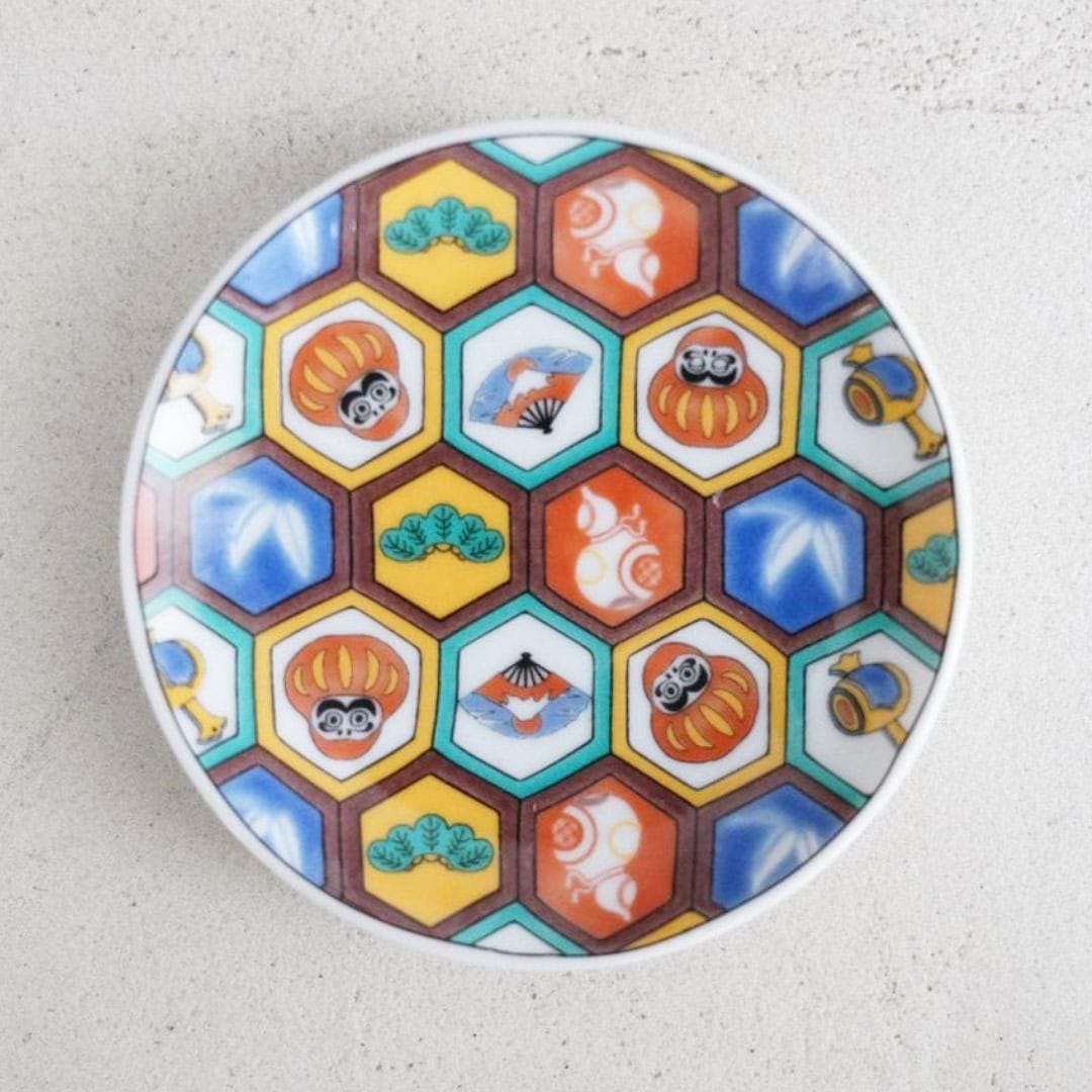 九谷焼 3寸 豆皿 だるま｜ 四季折々のおしゃれな和食器通販サイト