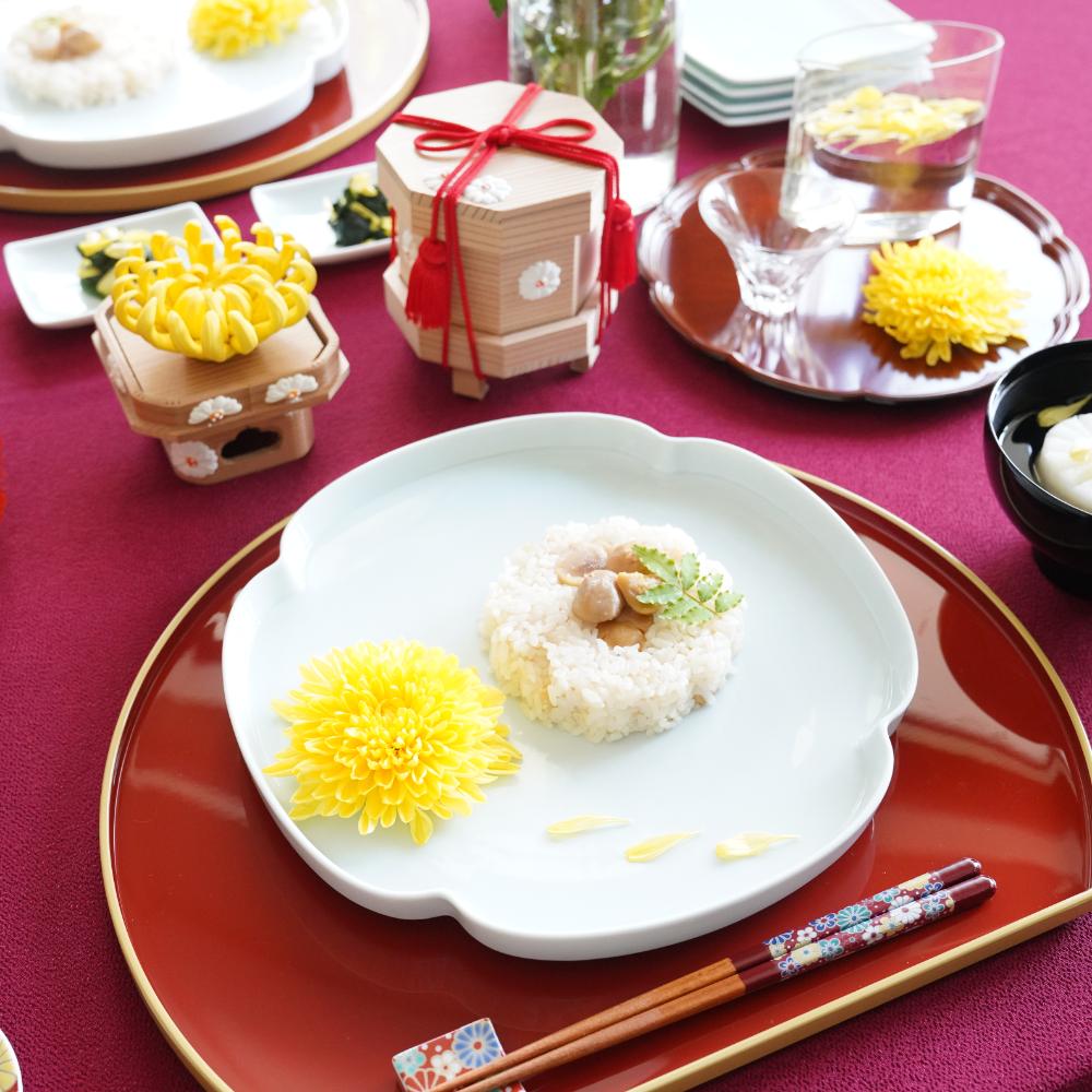 飛騨春慶 半月盆 お盆 5客 共箱 茶道具 蔵A5096b飛騨春慶塗 半月盆