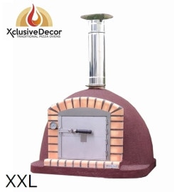 ピザ窯 屋外用 サイズ100 ボルカノXL 煙突付き 薪火オーブン 完成品