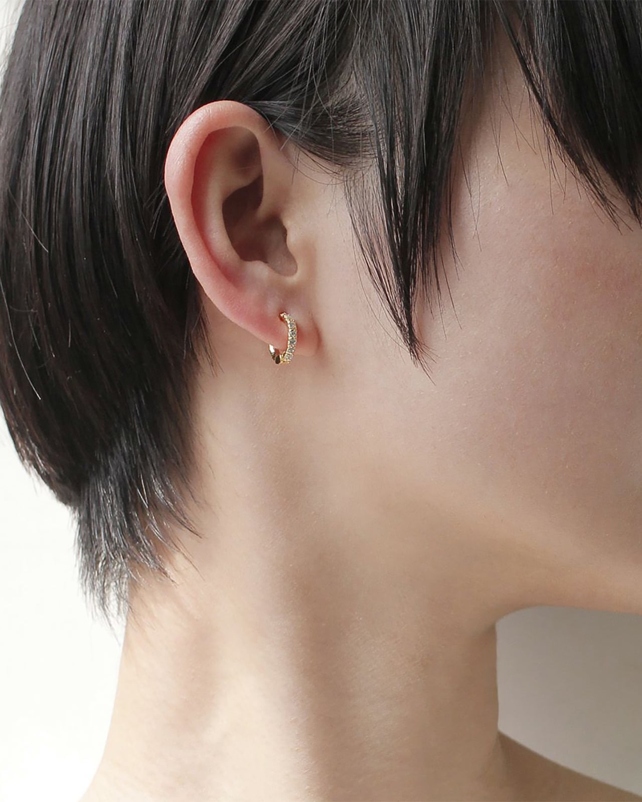 Pave Mini Hoop Earrings