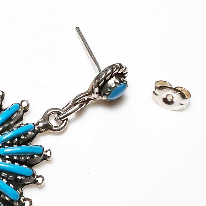 インディアンジュエリー ズニ族 キングマン ターコイズ ニードル