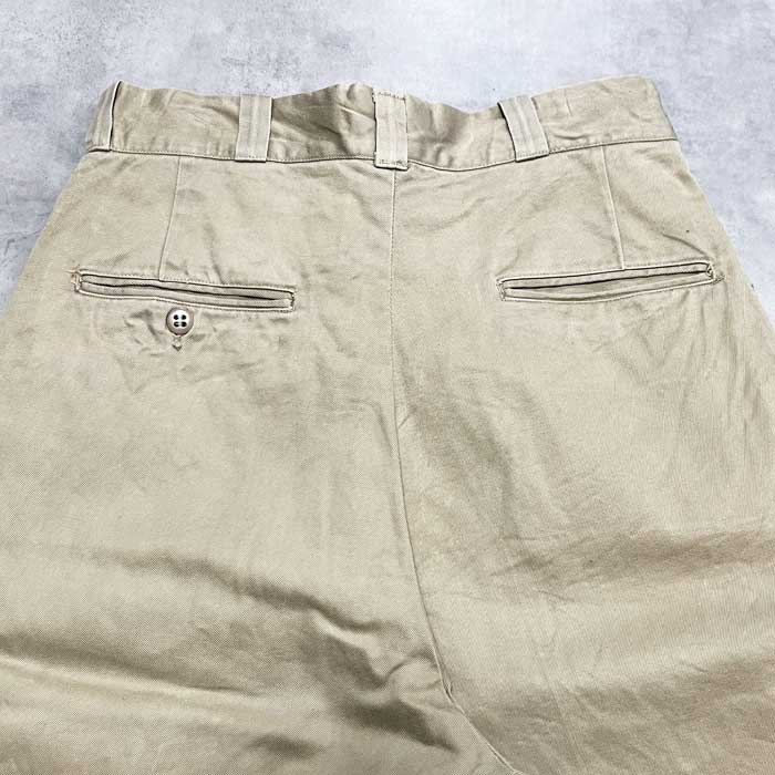 60's U.S ARMY ZIP CHINO TROUSERS W30/L34 60年代 アメリカ陸軍