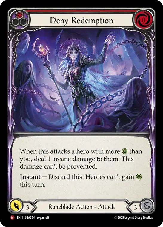EN】[Runeblade] Deny Redemption/償還拒否 (赤)「M」〔SEA254