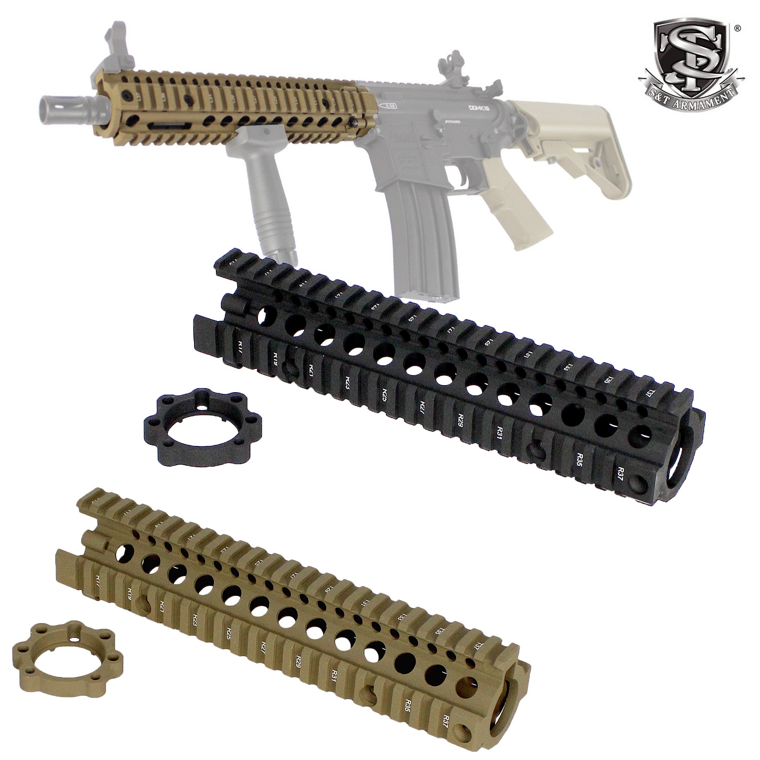 6mmtac DANIEL DEFENSEタイプ 9.5インチ ハンドガード Amazon.co.jp