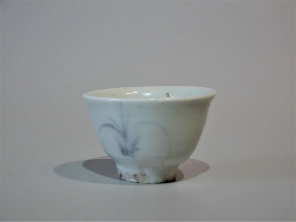 初期伊万里 古伊万里 古美術 酒器 煎茶器 茶道具 古伊万里】 染付網目