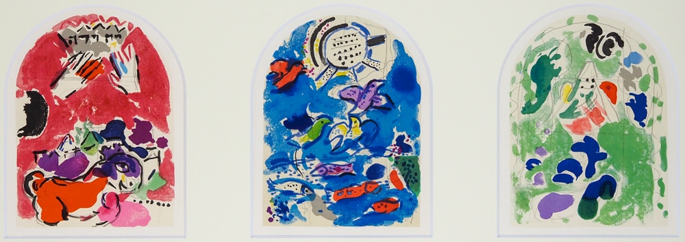 マルク・シャガール 「ステンドグラスの下絵3点組（III