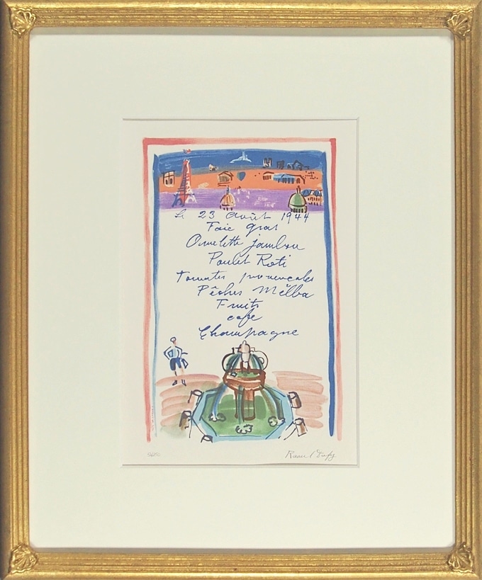 ラウル・デュフィ 「リベラシオンのメニュー」 | | アトリエ・ブランカ