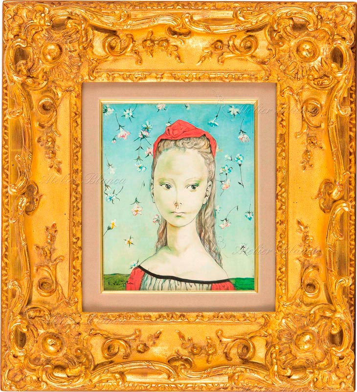 藤田嗣治 裸婦 1929年頃 肉筆水彩画 紙本著色・レオナールフジタ・高級