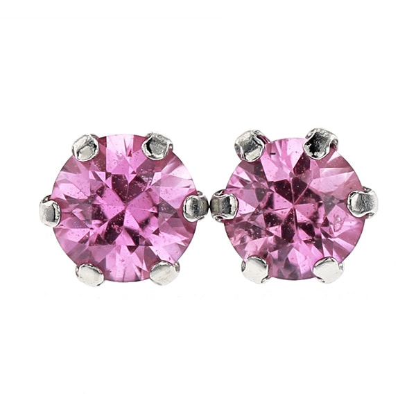 ピンクサファイア ピアス 0.2～1.1ctup(Total) ラウンドカット