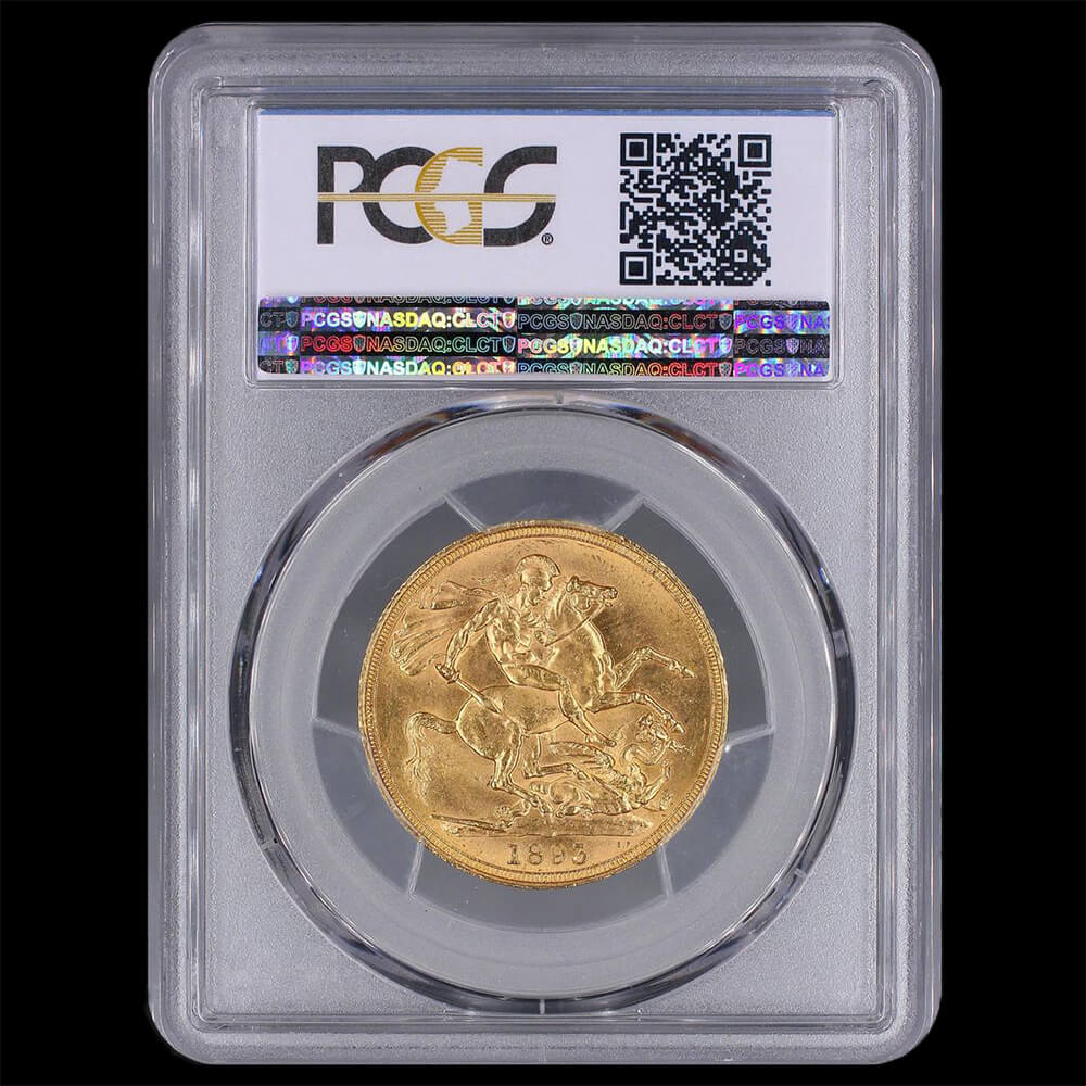 英国史の輝き” 1893年 イギリス ヴィクトリア女王 2Pounds PCGS MS62