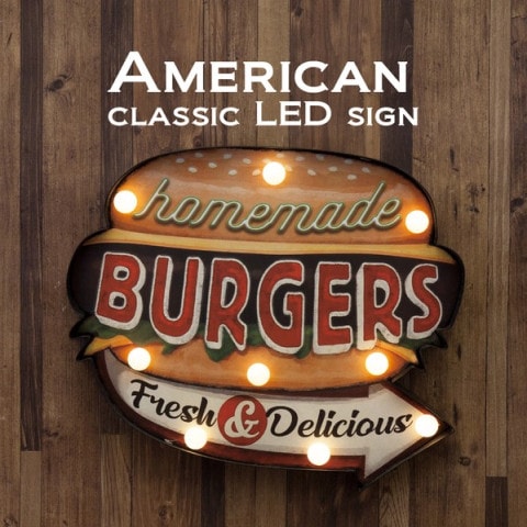 アメリカンクラシック LED Sign [BURGERS]の卸向け通販｜秋月貿易
