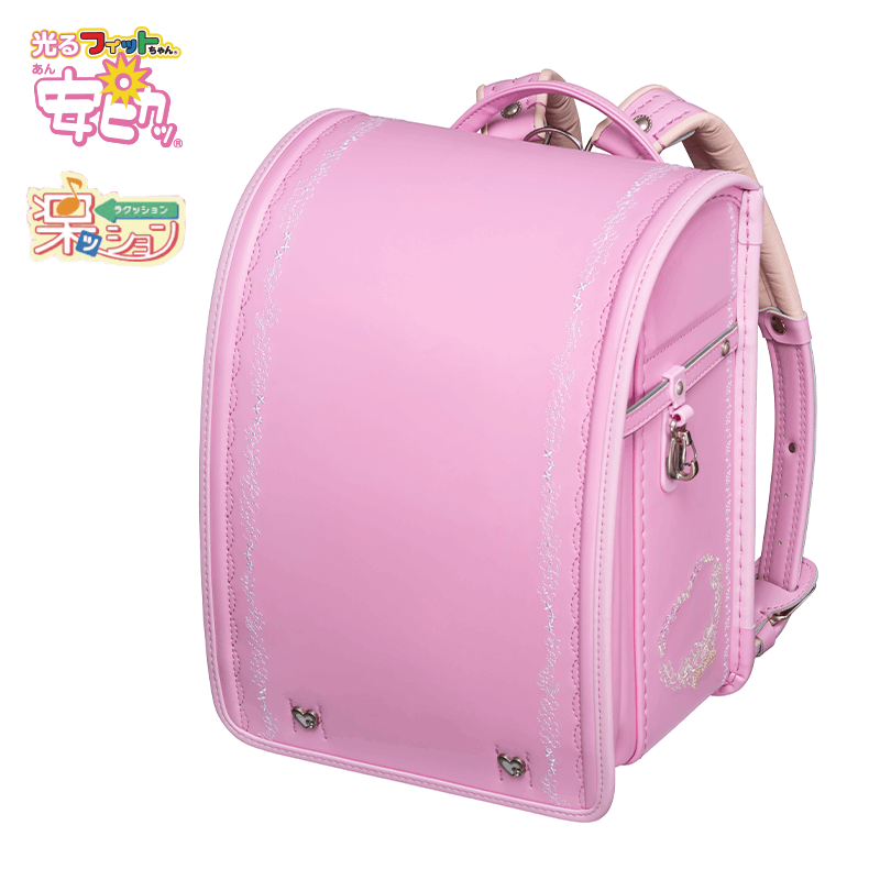 フィットちゃんランドセルルル・フラワー(ベビーピンク×ベビーピンク
