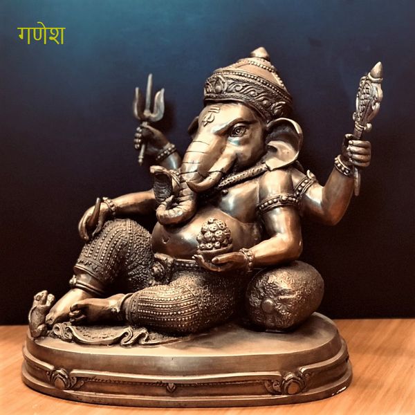 ガネーシャ神 石像 インド 骨董 アンティーク 古美術 ヒンドゥー教