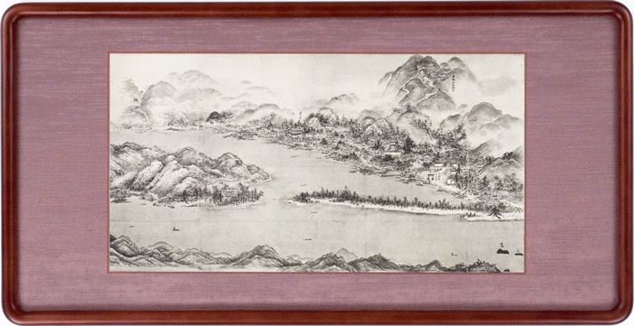 京都国立博物館所蔵 国宝 天橋立図 雪舟等楊筆 便利堂謹製 掛軸 軸装